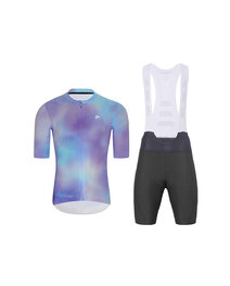 HOLOKOLO maillot corto y pantalón corto - COSMA - antracita/azul claro/púrpura